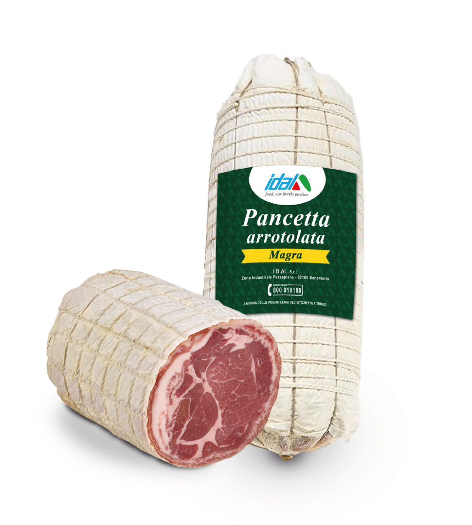 Pancetta Arrotolata Magra 1,4Kg 1,8Kg IDAL