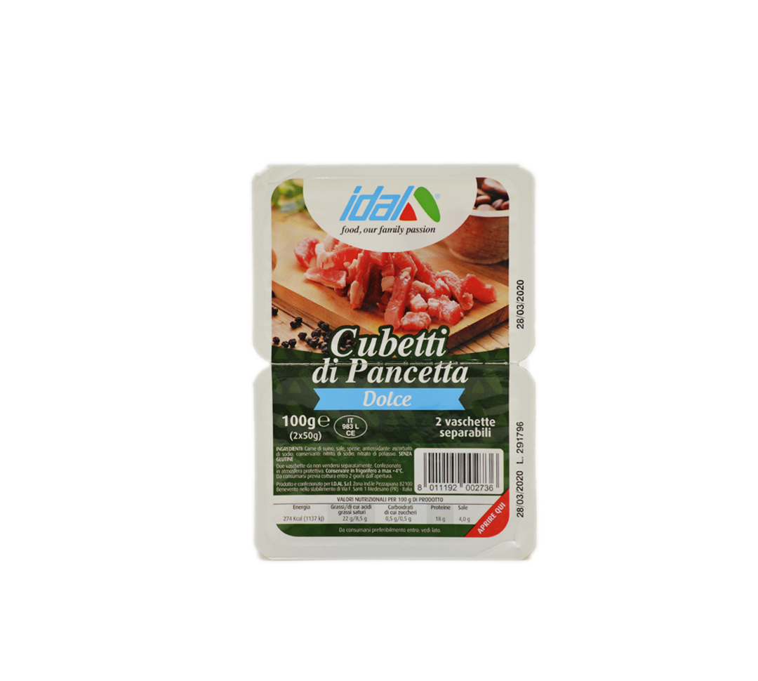 Cubetti di Pancetta Dolce 2x50g IDAL
