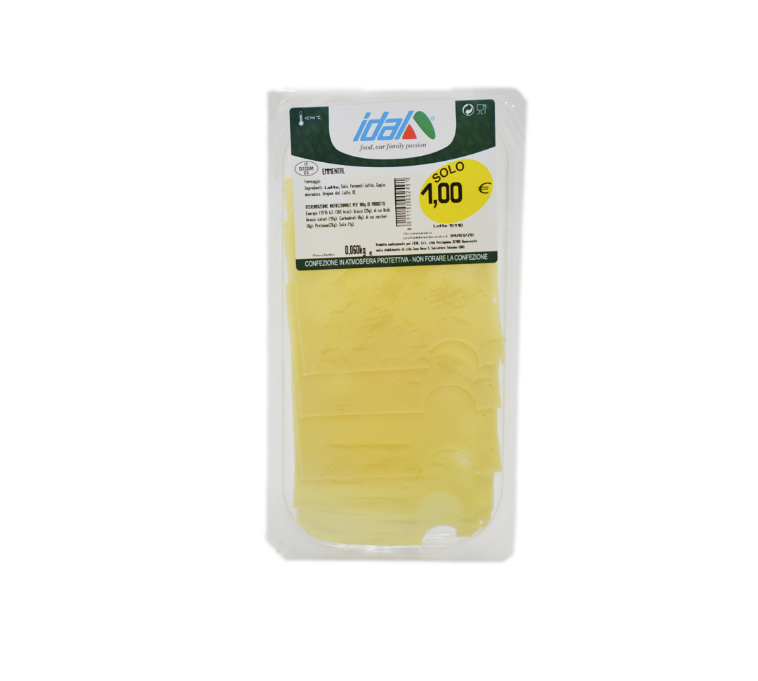 Sliced Emmental cheese 60g IDAL